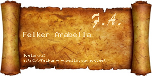 Felker Arabella névjegykártya